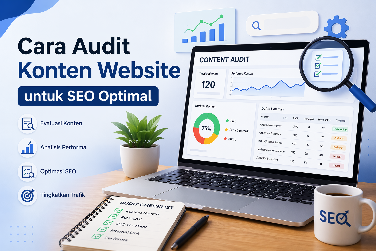 cara audit konten website