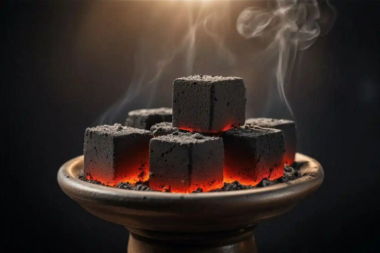 ultra dense charcoal briquettes shisha use with compact cubes burning evenly and producing stable heat
