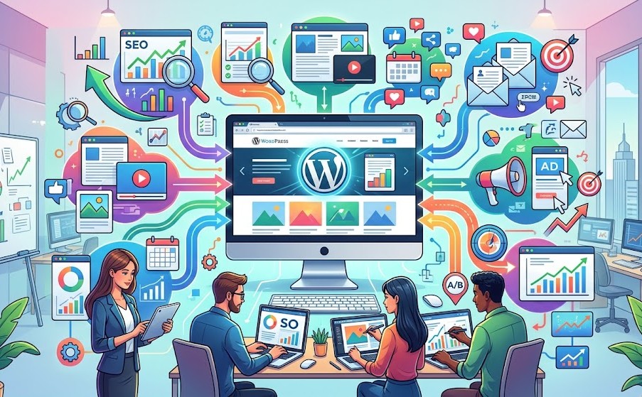 strategi digital marketing website WordPress